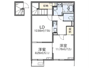 レオパレスサン【2階】の間取り