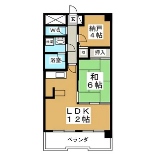 ヴィラIZUMIセントラル【1階】の間取り