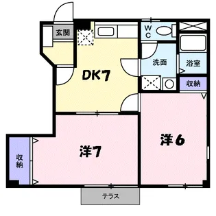 コーポ篠山【1階】の間取り