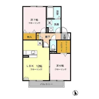 MONTE ROZA I【1階】の間取り