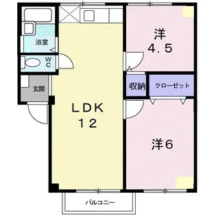 広島県福山市南松永町2【アパート】の間取り