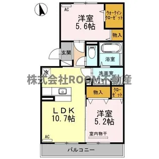 ルナージュ A・B【1階】の間取り
