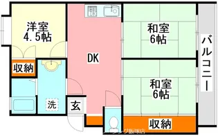 サンライズ幸袋【4階】の間取り