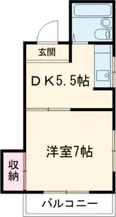 1Kの間取り画像