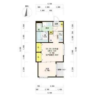 ハーモニーテラス浜口西II【2階】の間取り