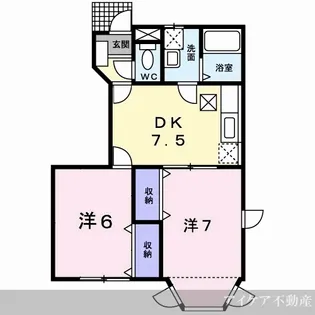 徳島県名西郡石井町石井字石井【アパート】の間取り