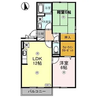 メゾン清水 B【2階】の間取り