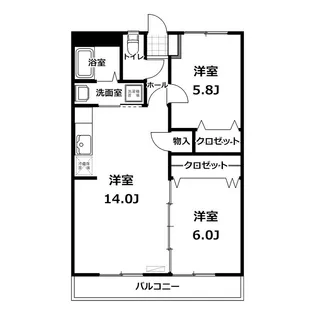 グランデビュー【2階】の間取り