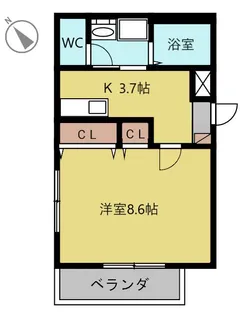 ユニゾン【1階】の間取り