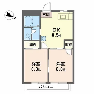 フレグランス東雲【3階】の間取り