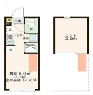 メゾンロシェ【1階】の間取り