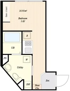 東京都渋谷区幡ヶ谷2【マンション】の間取り