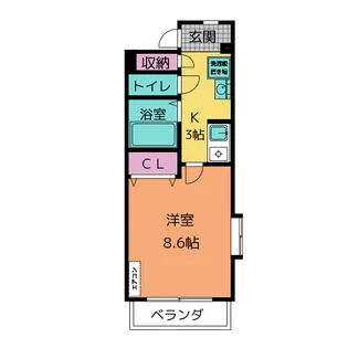 ドゥエル アーバン【2階】の間取り