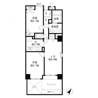 レジディア六本木檜町公園【1階】の間取り