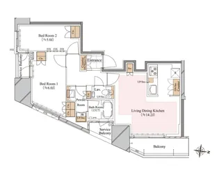 東京都文京区白山1【マンション】の間取り