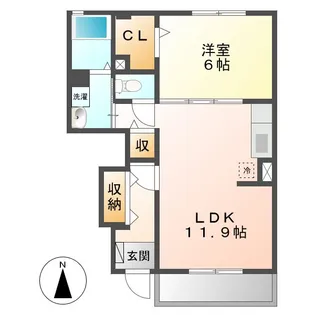 ハート フル ハウス【1階】の間取り