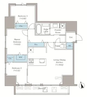 VISTA西早稲田【11階】の間取り