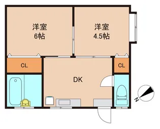 千葉県流山市鰭ケ崎【アパート】の間取り