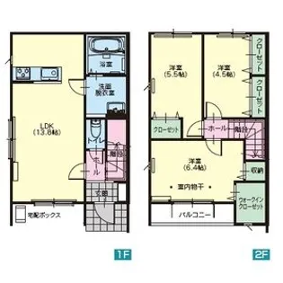 栃木県小山市西城南5【一戸建】の間取り