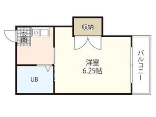 てるおかビル【1階】の間取り