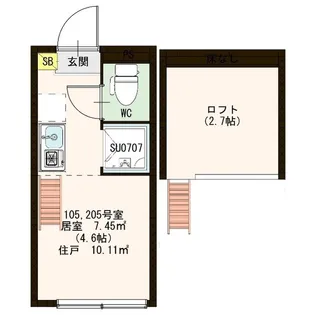 Grandeur新中野【1階】の間取り