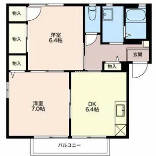 ディアコート A【2階】の間取り