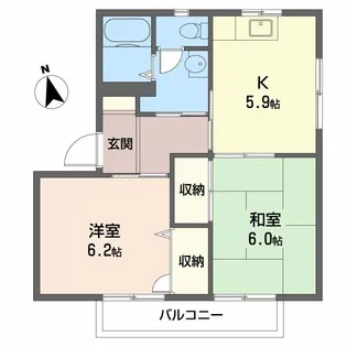 サンライフ光 D棟【2階】の間取り