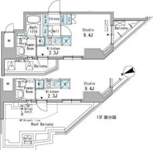 パークアクシス駒込【13階】の間取り