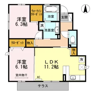 Le ciel Mizusaki【1階】の間取り