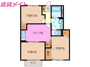 アングルス ヴィラ【1階】の間取り