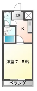 1Kの間取り画像
