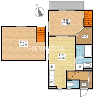 Reflet岩見 壱番館【2階】の間取り