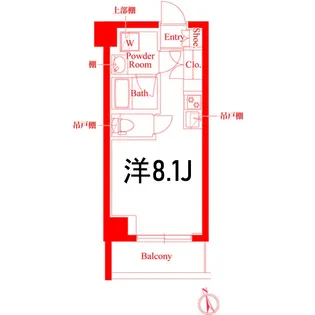 グリシーナ横浜桜木町【4階】の間取り