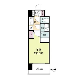 大阪府大阪市福島区鷺洲5【マンション】の間取り
