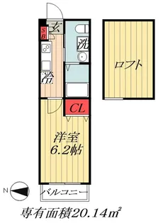千葉県市川市平田1【アパート】の間取り