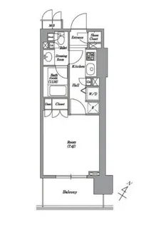 東京都港区高輪1【マンション】の間取り