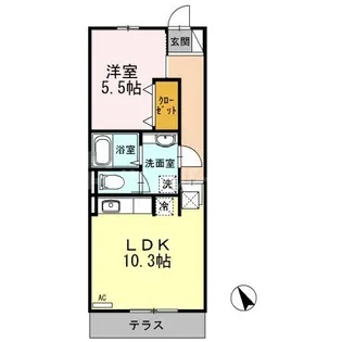 グランシャリオ【1階】の間取り
