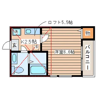 ネットコーポ旭ヶ丘【2階】の間取り