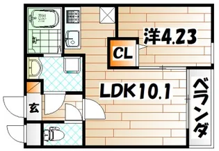グランドプレミアム三萩野【2階】の間取り