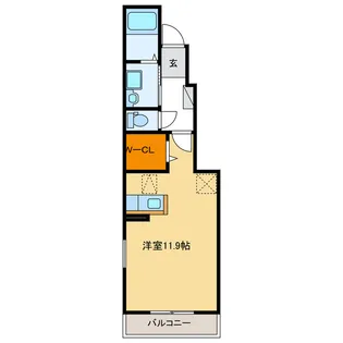 岐阜県岐阜市北一色9【アパート】の間取り