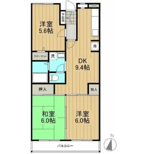 神奈川県川崎市麻生区千代ケ丘9【マンション】の間取り