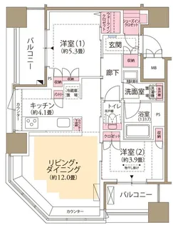 フロール横濱関内【13階】の間取り
