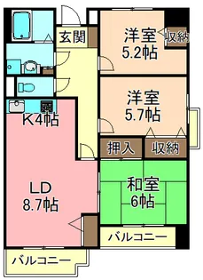 東京都足立区西新井5【マンション】の間取り