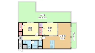 大阪府豊中市新千里南町3【マンション】の間取り