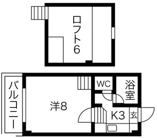 カーサ東住吉【2階】の間取り