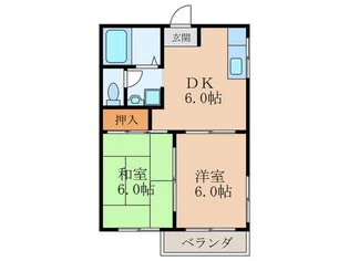 ファミール若宮【1階】の間取り