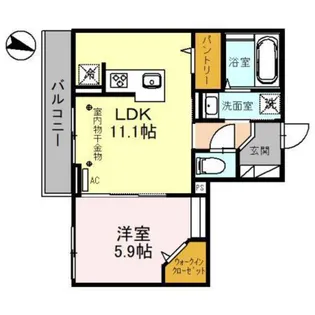 D-レジデンス椿【3階】の間取り