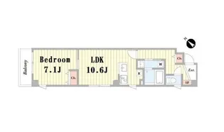 エスポワールオトメ【3階】の間取り