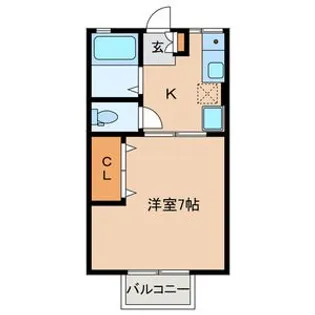 すわハイツ6番館【1階】の間取り