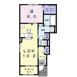 クラージュ【1階】の間取り